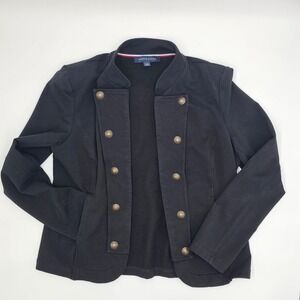 Tommy Hilfiger Women's Black Military Style Jacket Size L